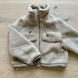 Zara Teddy Fleece Zip-Up Jacket XS